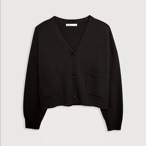 Oak and Fort Black Oversized Cardigan
